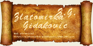 Zlatomirka Gidaković vizit kartica